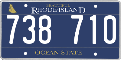 RI license plate 738710