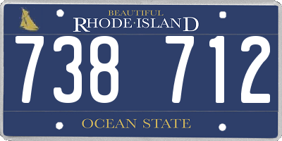 RI license plate 738712