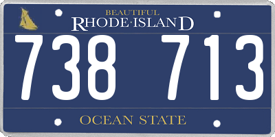 RI license plate 738713