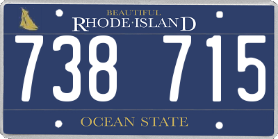 RI license plate 738715