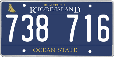 RI license plate 738716