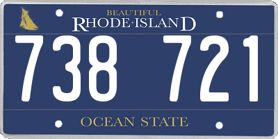 RI license plate 738721