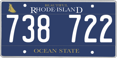 RI license plate 738722