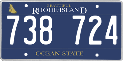 RI license plate 738724