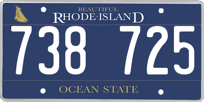 RI license plate 738725