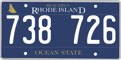 RI license plate 738726