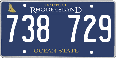 RI license plate 738729