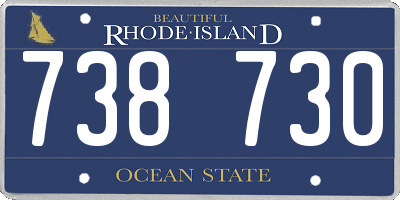 RI license plate 738730