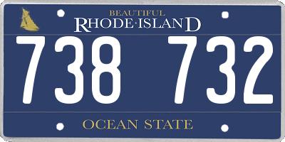 RI license plate 738732