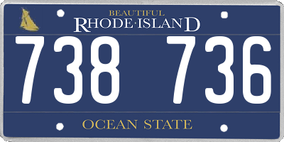 RI license plate 738736