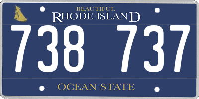 RI license plate 738737