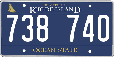 RI license plate 738740
