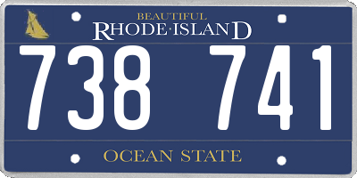 RI license plate 738741