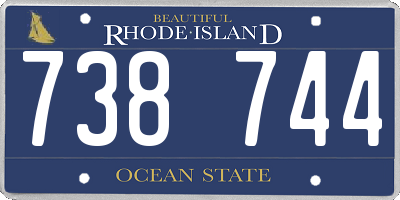 RI license plate 738744