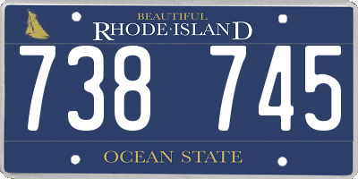 RI license plate 738745