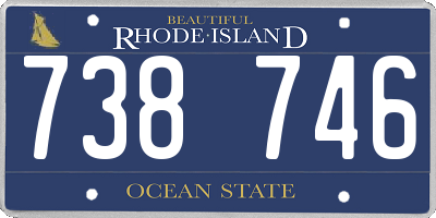 RI license plate 738746