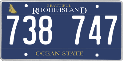RI license plate 738747
