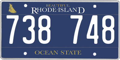 RI license plate 738748