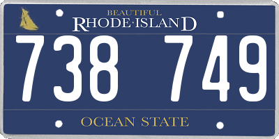 RI license plate 738749