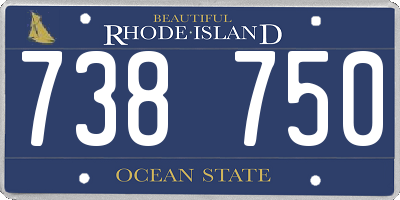 RI license plate 738750