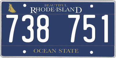 RI license plate 738751