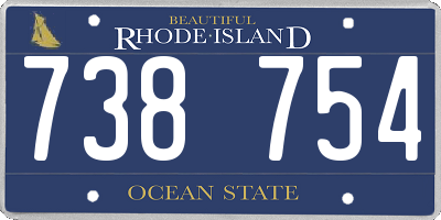 RI license plate 738754