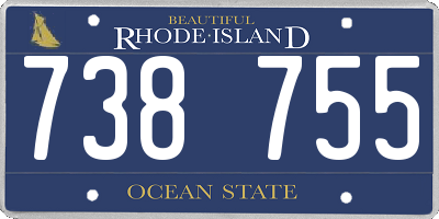 RI license plate 738755