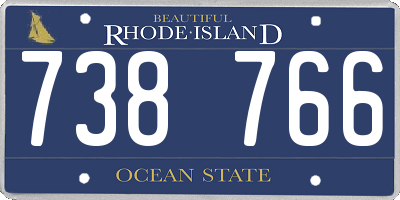 RI license plate 738766