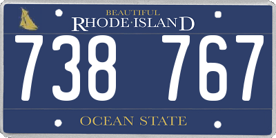 RI license plate 738767