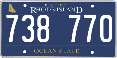 RI license plate 738770