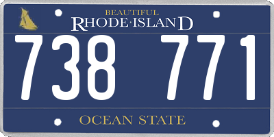 RI license plate 738771