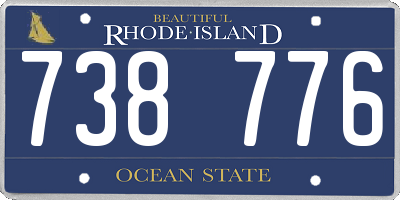 RI license plate 738776