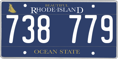 RI license plate 738779