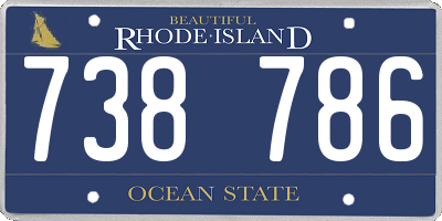 RI license plate 738786