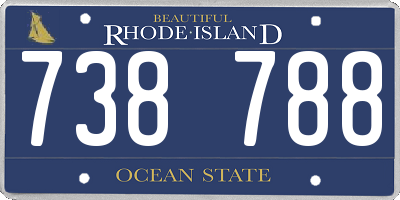 RI license plate 738788