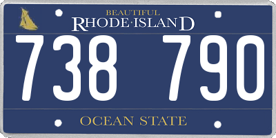 RI license plate 738790