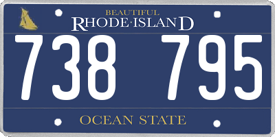 RI license plate 738795