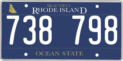 RI license plate 738798
