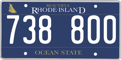 RI license plate 738800