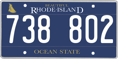 RI license plate 738802