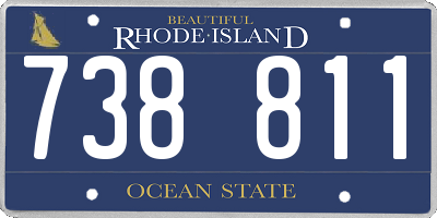 RI license plate 738811