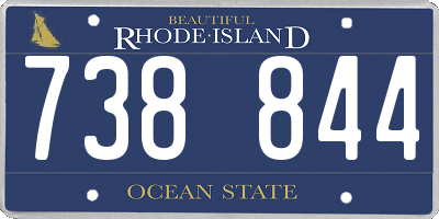 RI license plate 738844