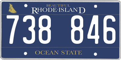 RI license plate 738846