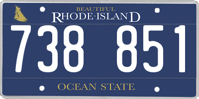 RI license plate 738851