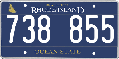 RI license plate 738855