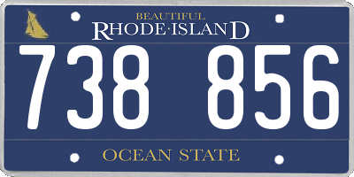 RI license plate 738856