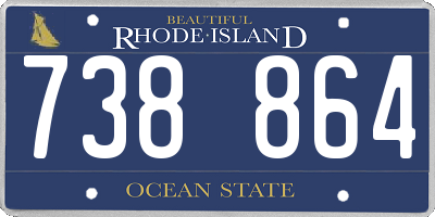 RI license plate 738864