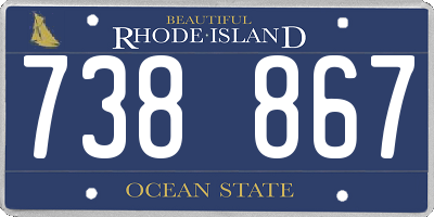 RI license plate 738867