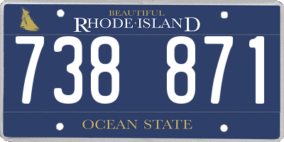 RI license plate 738871