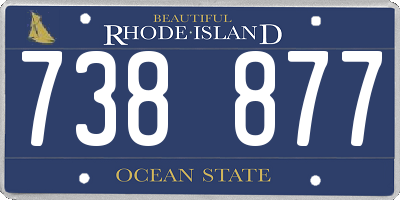 RI license plate 738877